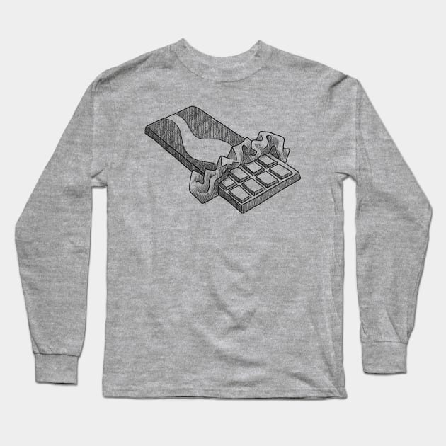 Chocolate Bar drawing Long Sleeve T-Shirt by Digster